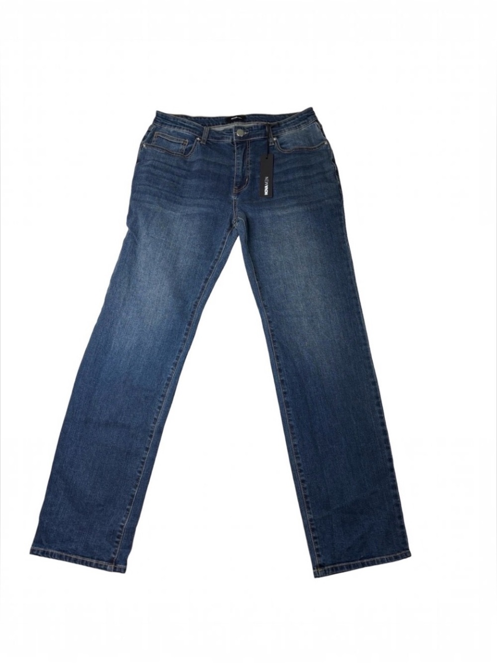 Nova Men Jeans Size 34 Blue Denim Dark Wash Straight Leg Casual New